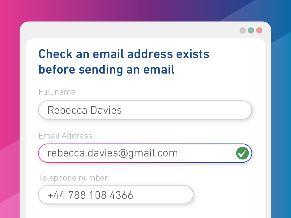 screenshot of Experian Email Verification